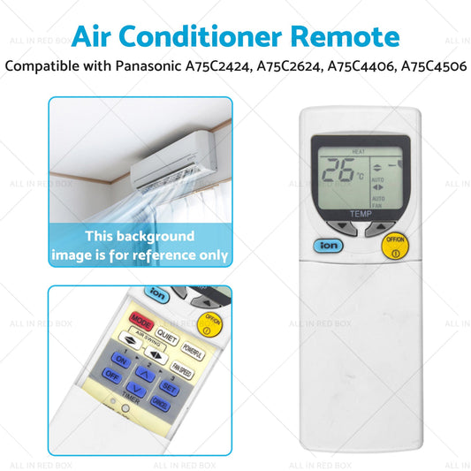 Air Con Remote Suitable for Panasonic A75C2424, A75C2624, A75C4406, A75C4506-1