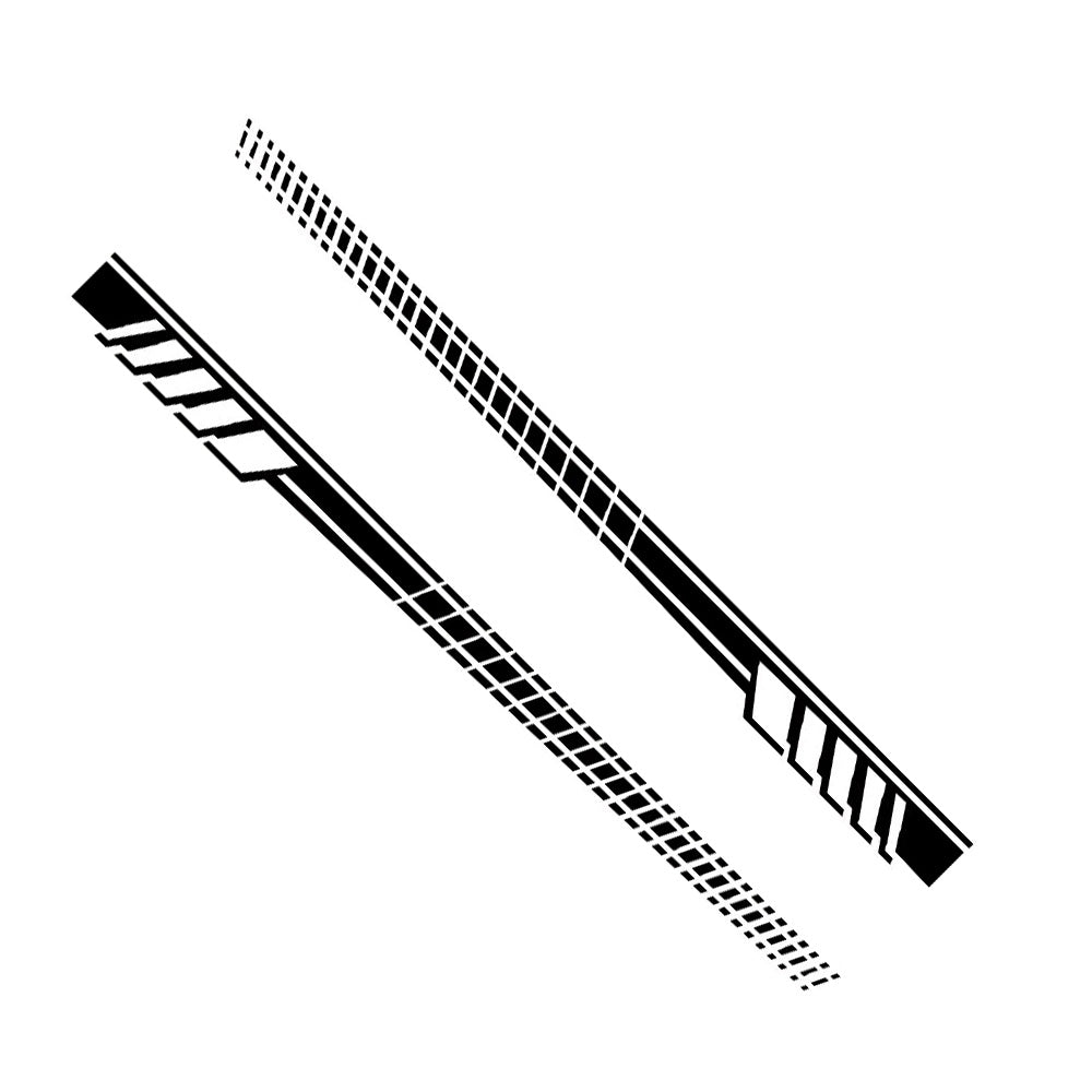 2x Car Body Stickers Long Stripe Side Skirt Decoration Decals Set-2