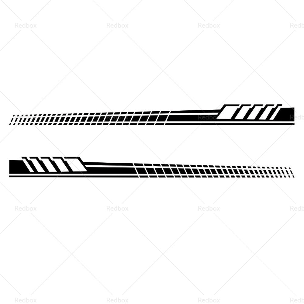 2pcs set Car Body Stickers Long Stripe Side Skirt Decoration Decals-2