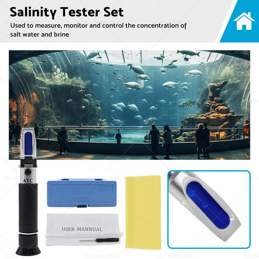 0-100percent Salinity Refractometer Meter Aquarium Sea Salt Water Tester for Aquarium-0