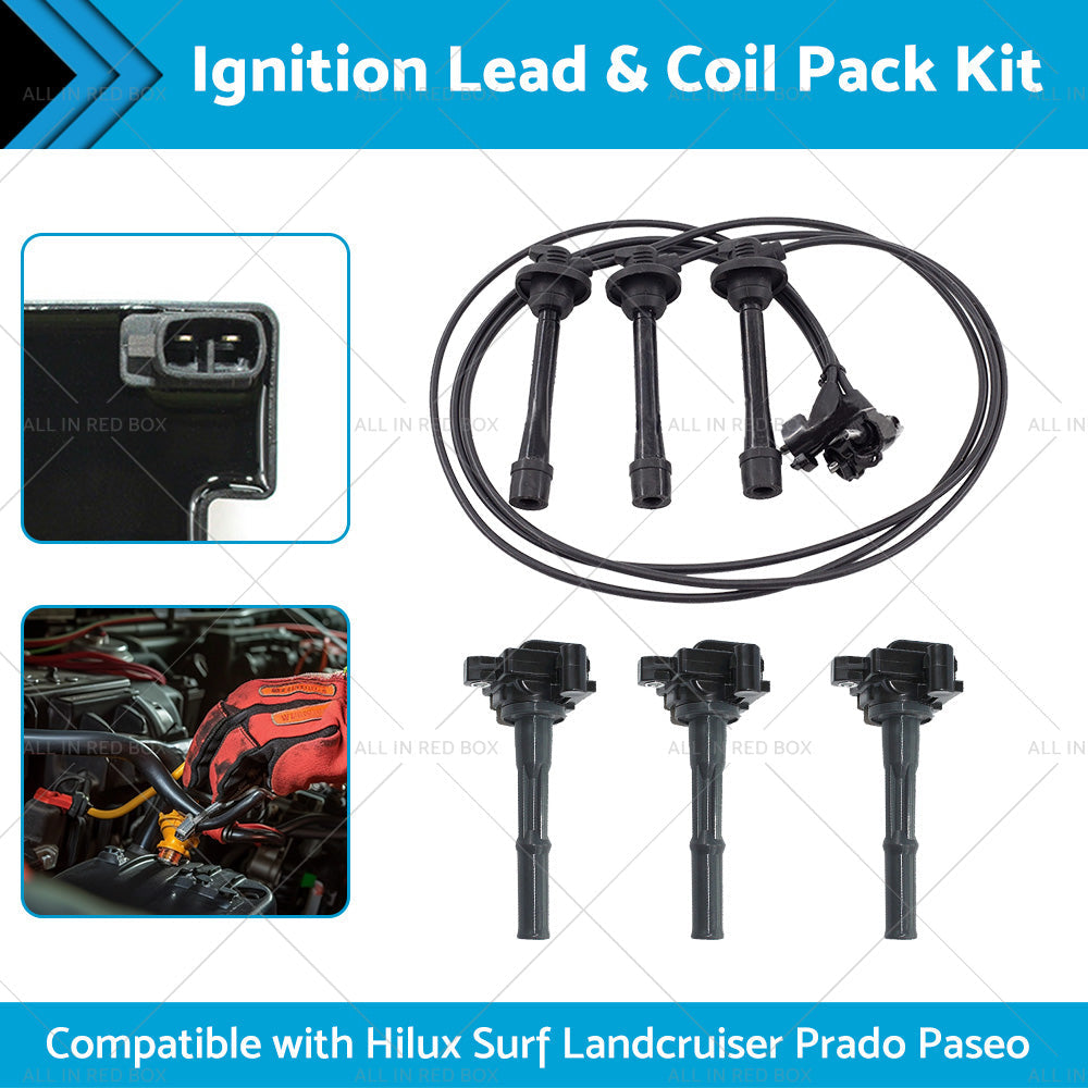 Ignition Lead Coil Pack Kit Suitable for Landcruiser Prado 5VZ-FE 90919-02212-2