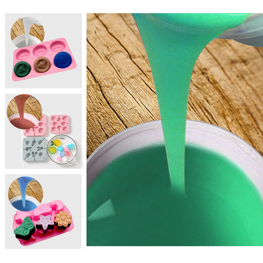 SH25 Liquid Silicone Rubber Mould Making Kit 100 3 Mix - 1Kg 2Kg 5Kg 10Kg Green-1