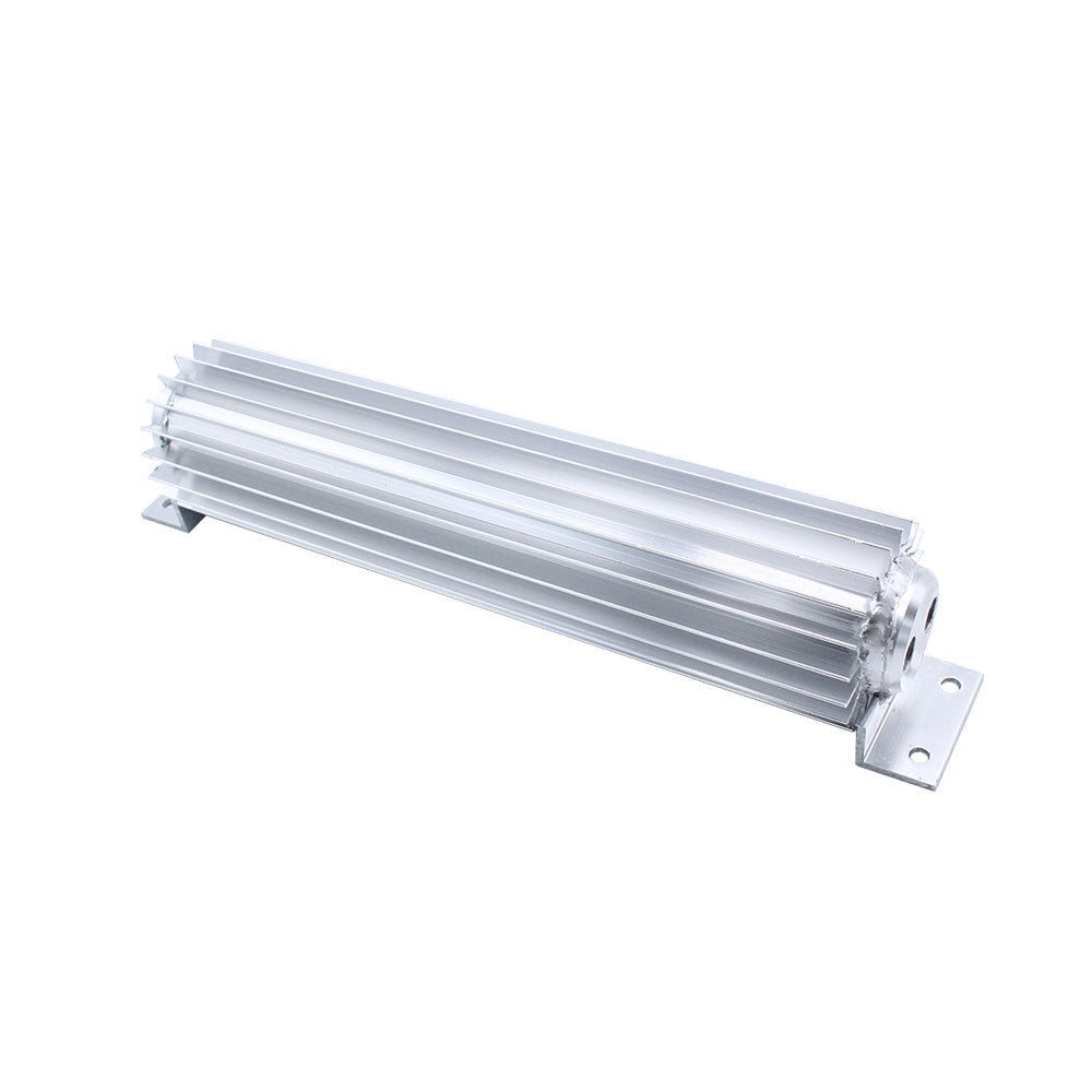 Universal 12 Inch Aluminum Dual Pass Finned Transmission Oil Cooler With Fittings Suitable For Universal Use-3