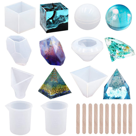 Snowflake Silicone Pendant Mold Making Jewelry Resin Necklace Mould Craft DIY 3D-30