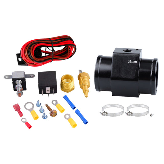180掳F Temperature Electric Fan Thermostat Kit and 38mm Radiator Sensor Adapter-0