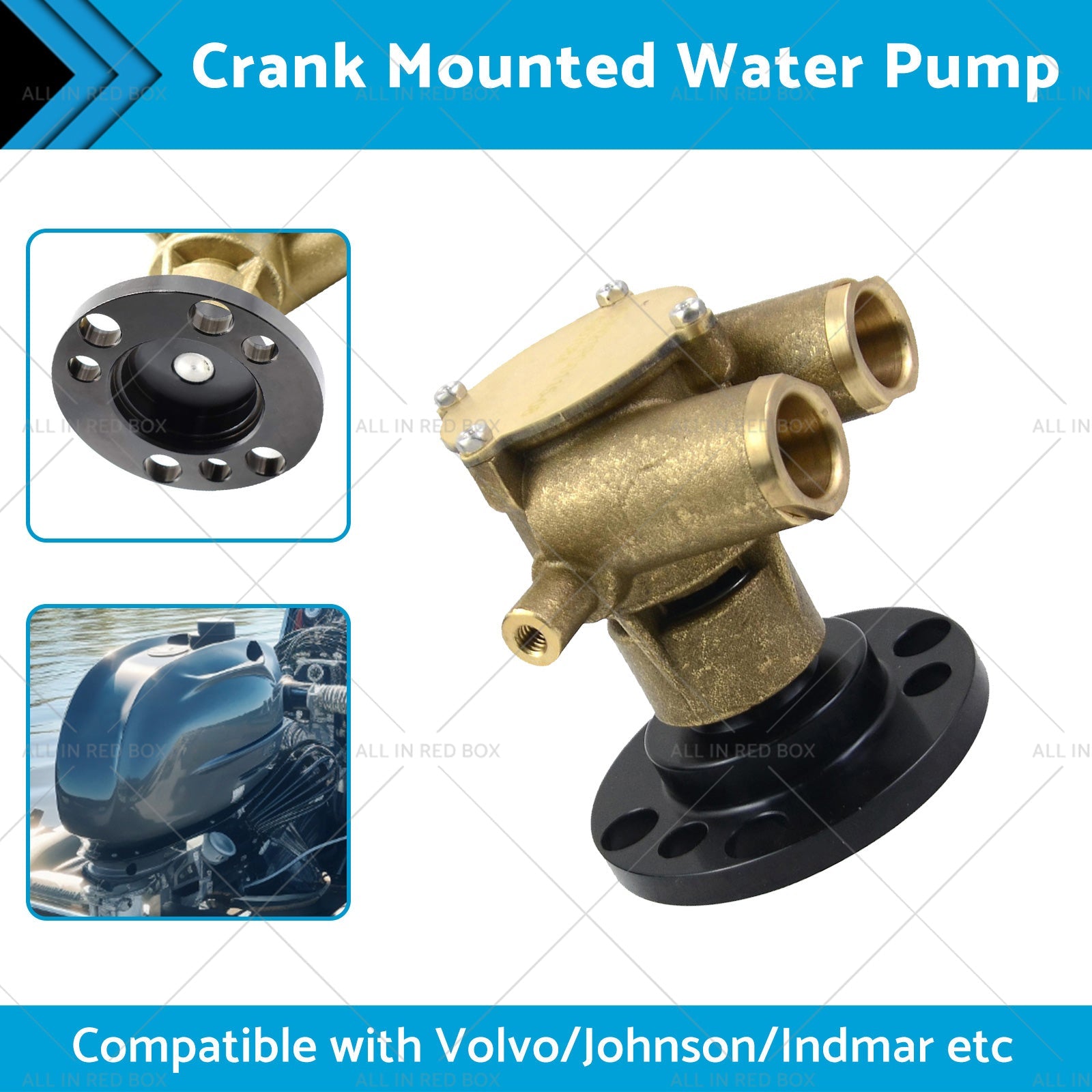 Crank Mounted Water Pump Suitable For Johnson F6B-9 VOLVO 856513 INDMAR 685001-1