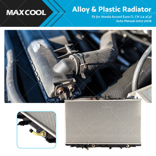 Radiator FIT Honda Accord Euro CL CM 2. 4L 4Cyl 2003-2008 Auto Manual-0