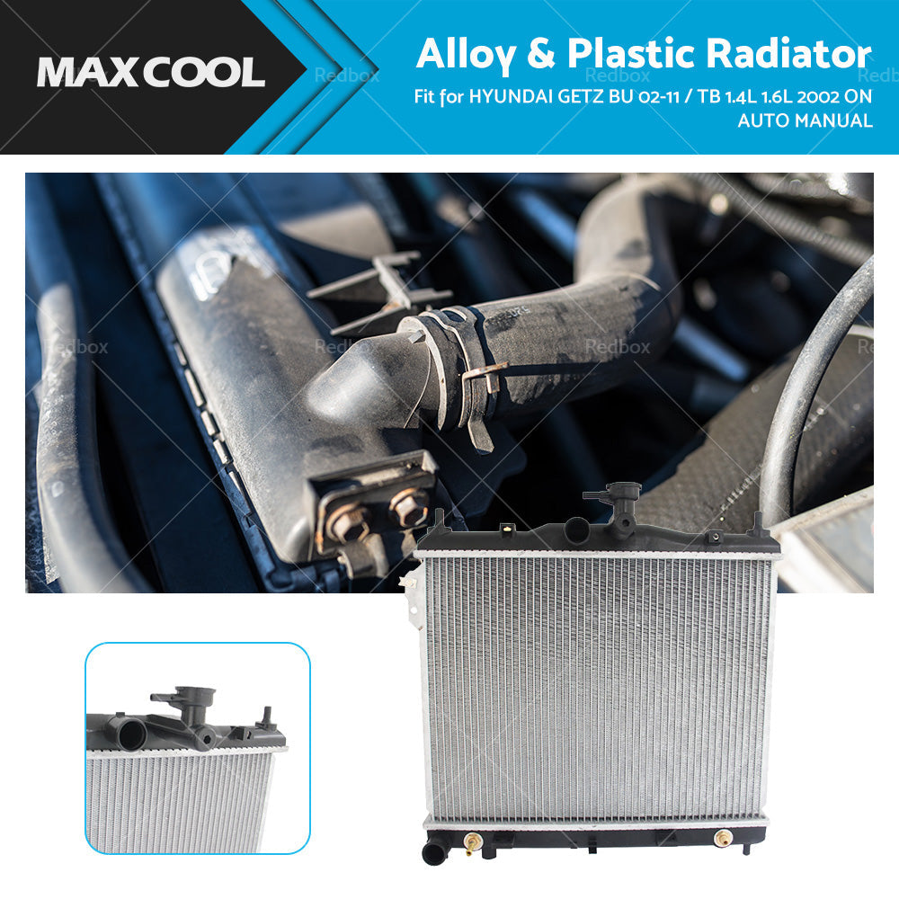 STANDARD RADIATOR Fit HYUNDAI GETZ BU  or  TB 1. 4L 1. 6L 2002 ON AUTO MANUAL-0