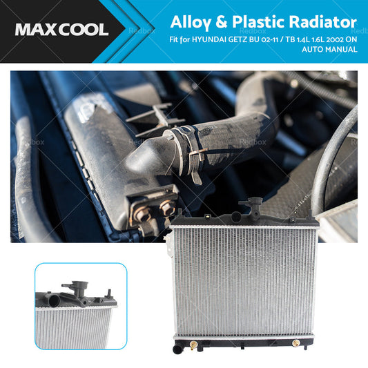 STANDARD RADIATOR Fit HYUNDAI GETZ BU  or  TB 1. 4L 1. 6L 2002 ON AUTO MANUAL-0
