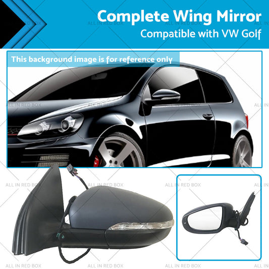 NEW LH Door Mirror Suitable for VW Golf MK6 2009-2012 Left Passenger Side-0