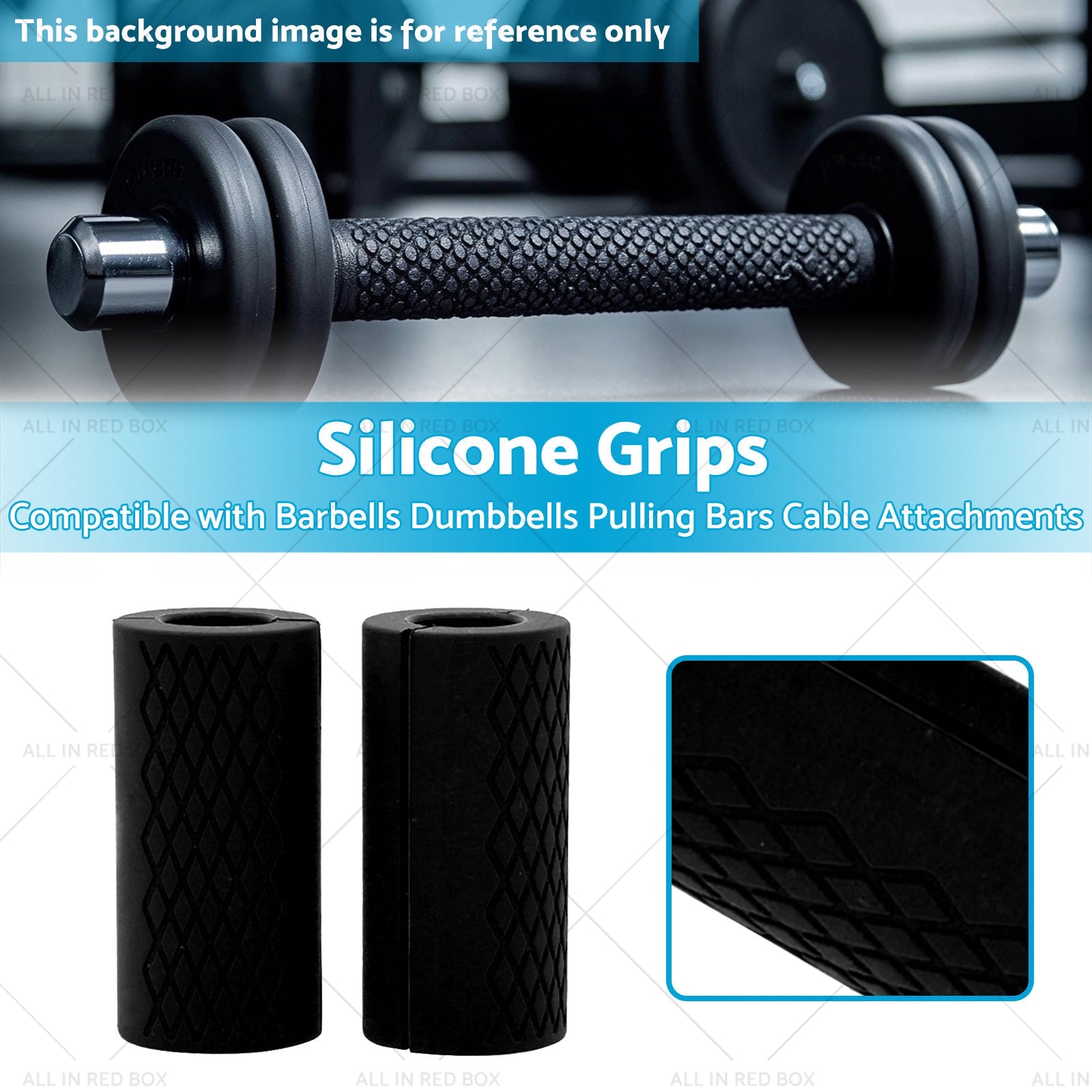 Thick Barbell Grips Suitable For Home Gym Dumbbells and Pulling Bars-2