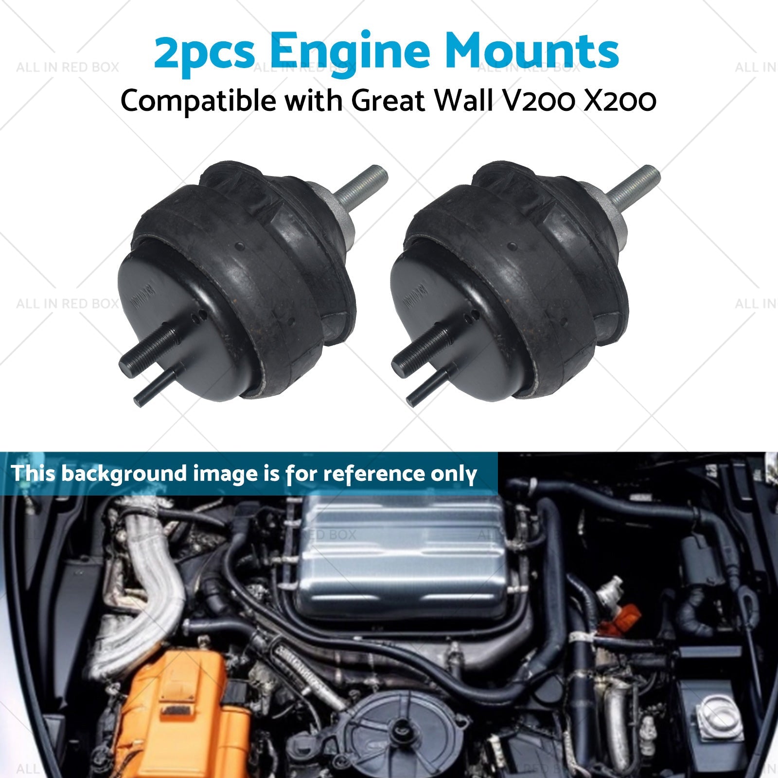 2x Engine Mount Suitable for Great Wall V200 X200 2. 0L GW4D20 Diesel Auto or Manual-3