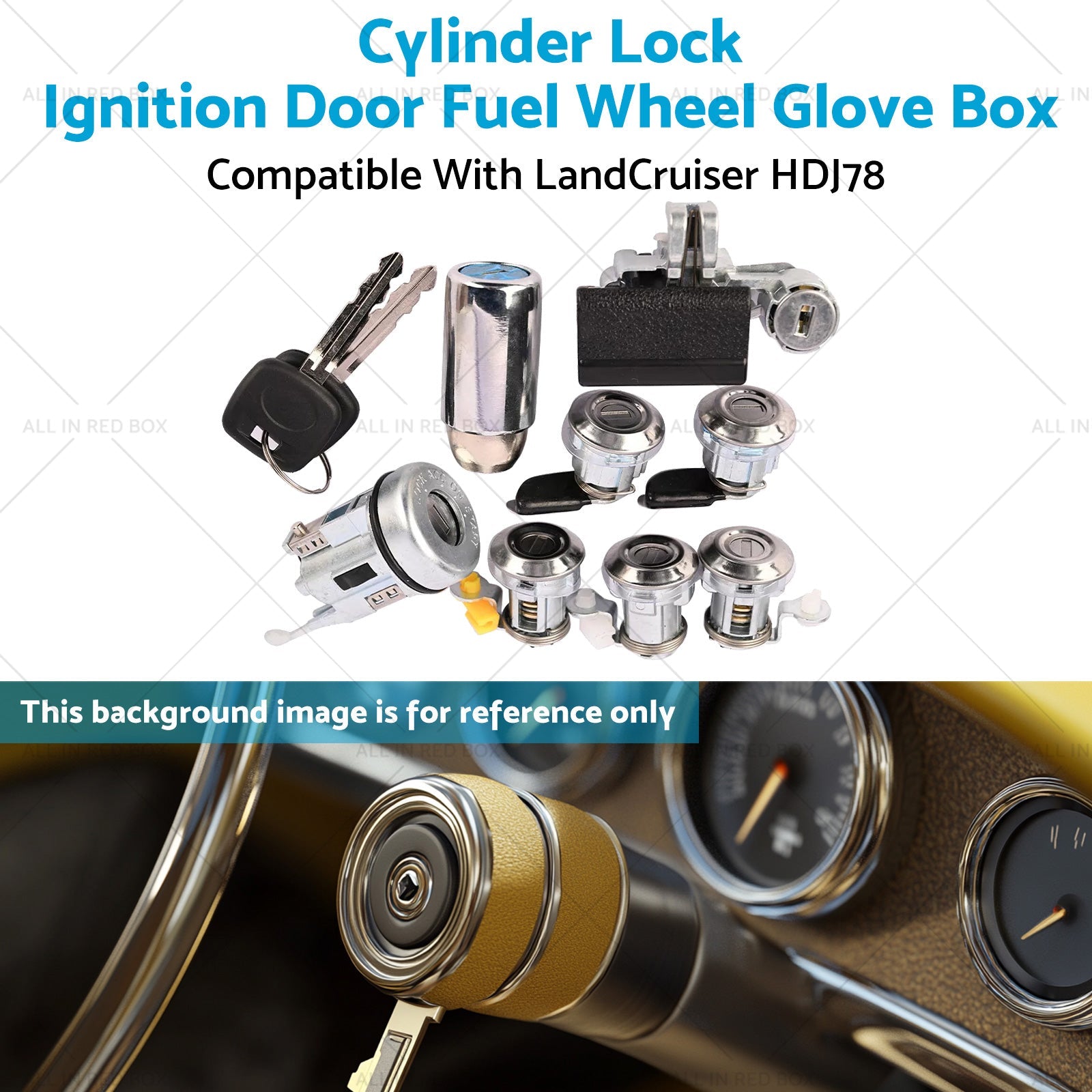 Cylinder Lock Ignition Door Fuel Wheel Glove Box Suitable For LandCruiser HDJ78-4