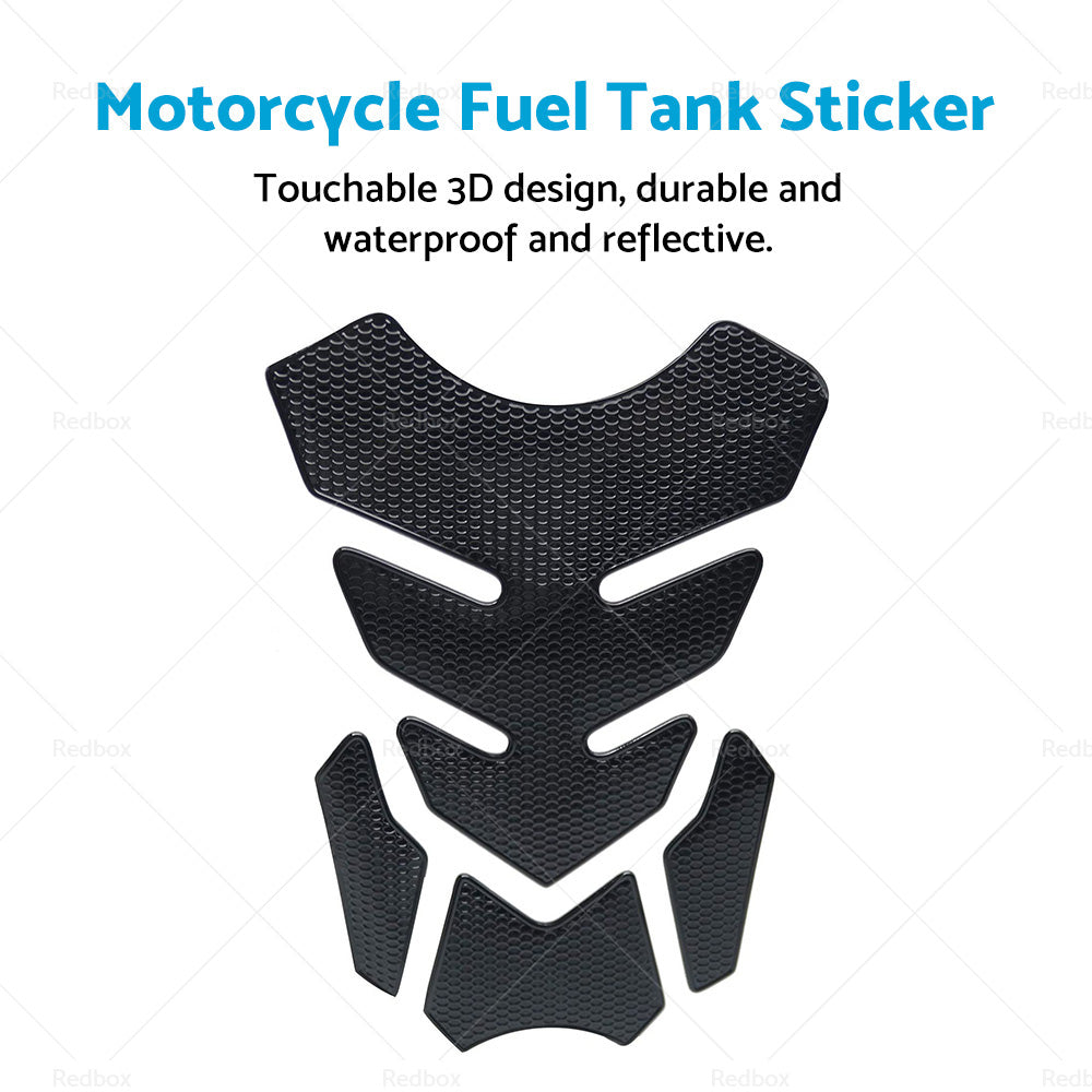 Wide Pure Black Motorcycle Gas Tank Pad Protector Sticker Decal For Motorbike-1
