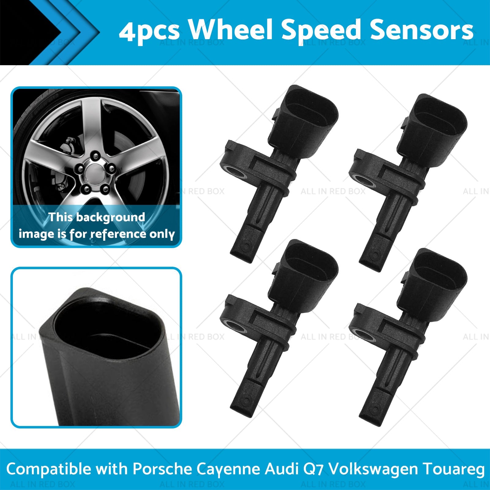 4x Wheel Speed Sensor Suitablefor Audi Q7 4LB Porsche Cayenne 92A VW Touareg 7P5-1