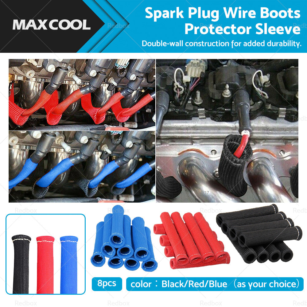 Spark Plug Wire Heat Shield Sleeve Protector Boots Cover for LS1/LS2-0