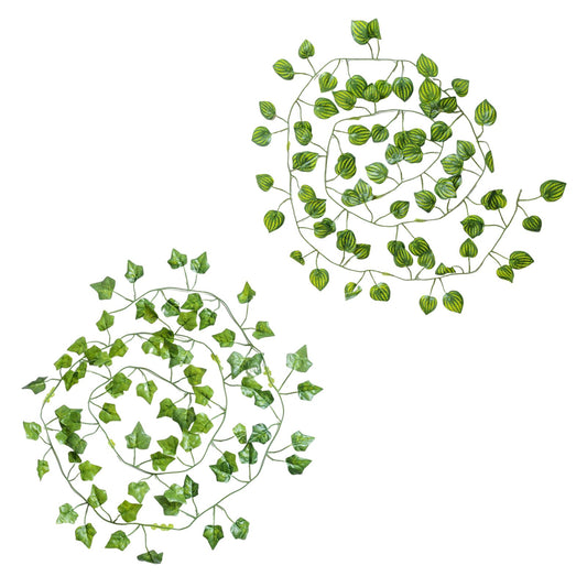 12x2M Green Plastic Leaf Foliage Artificial Ivy Suitable For Decorating Homes 12x2M Green Plastic Leaves-0