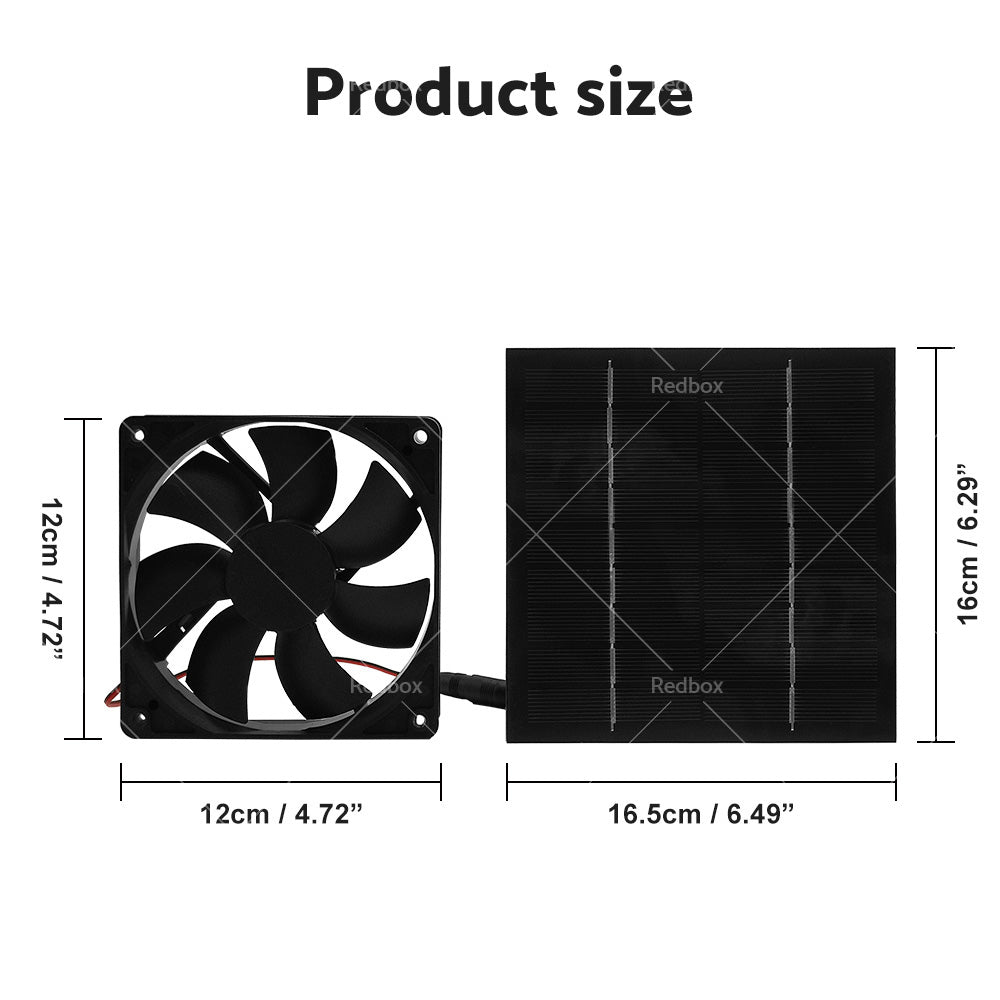 20W Solar Panel Powered Fan Mini Ventilator For Greenhouse Pet or Dog Chicken House-4