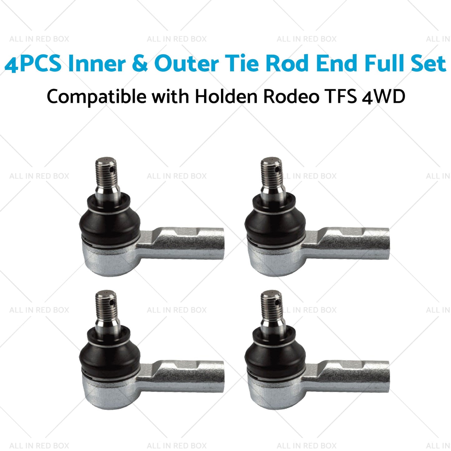 4PCS Inner  and  Outer Tie Rod End Full Set Suitable for Holden Rodeo TFS 4WD 89-03-3