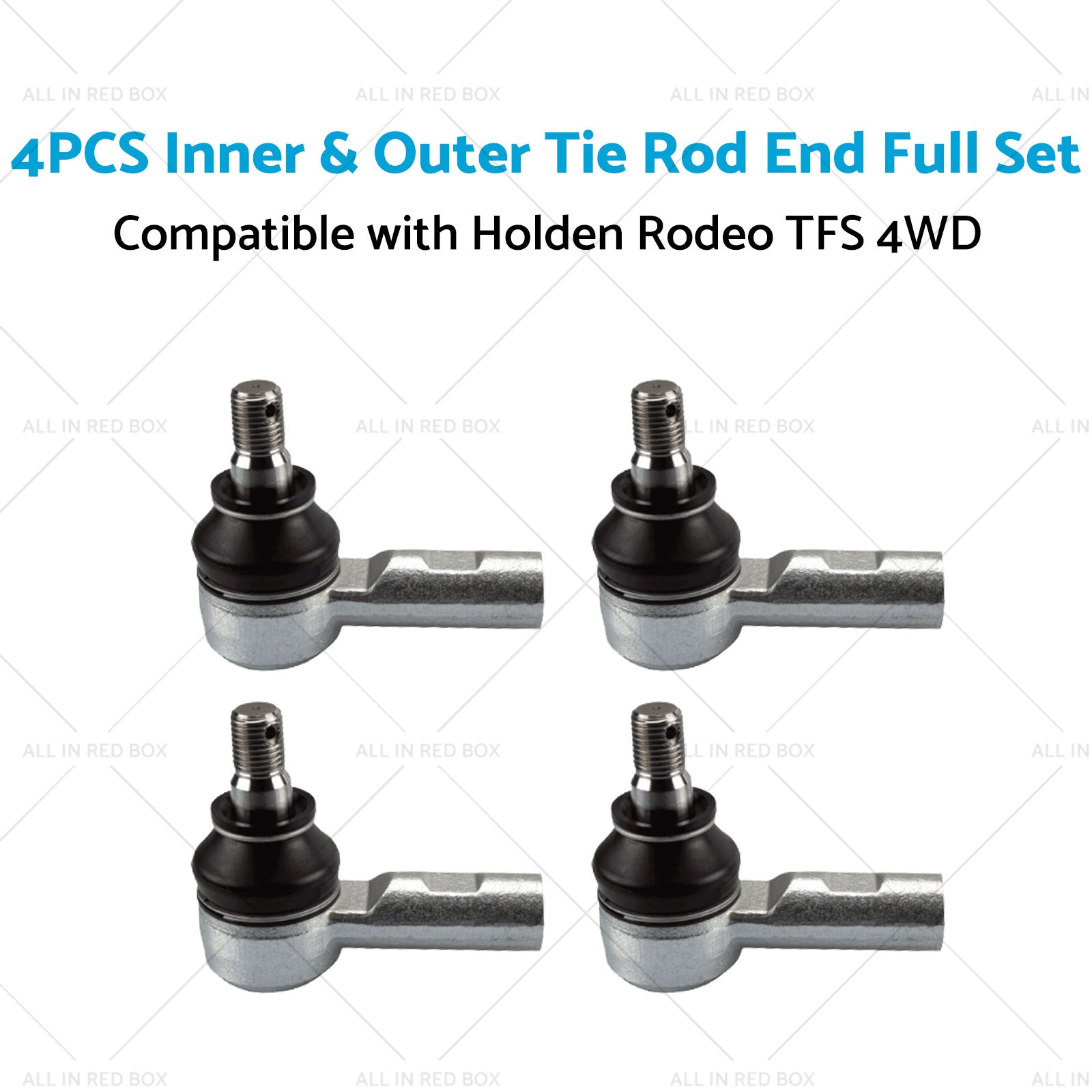 4PCS Inner  and  Outer Tie Rod End Full Set Suitable for Holden Rodeo TFS 4WD 89-03-3