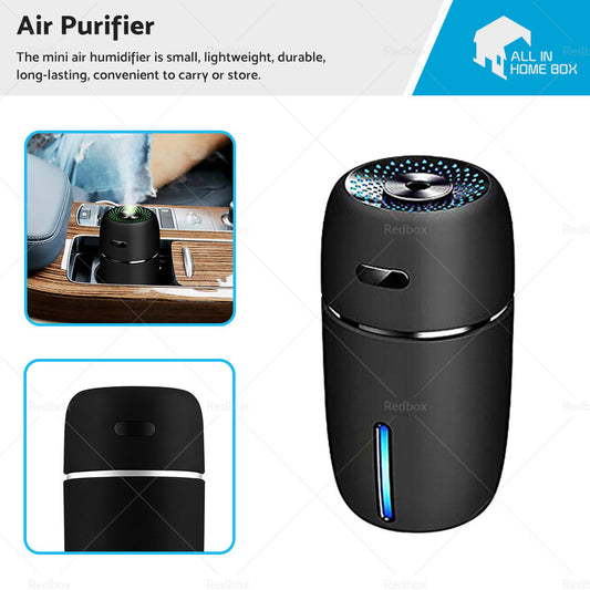 USB Car Air Purifier Diffuser Aroma Humidifier Mist Led Night Light Home-0