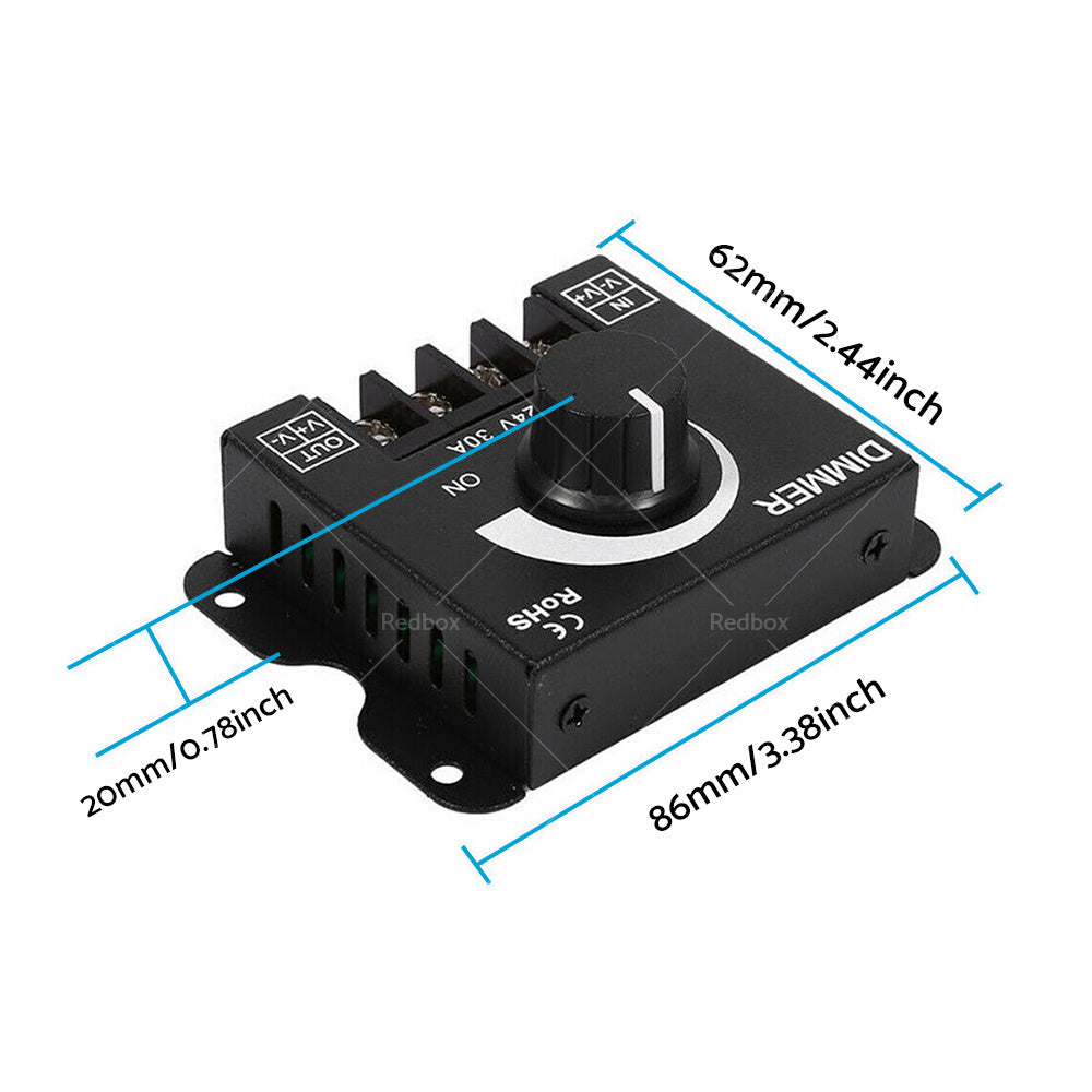 12V-24V Metal LED Switch Dimmer Controller Manual Operation for Strip Light-4