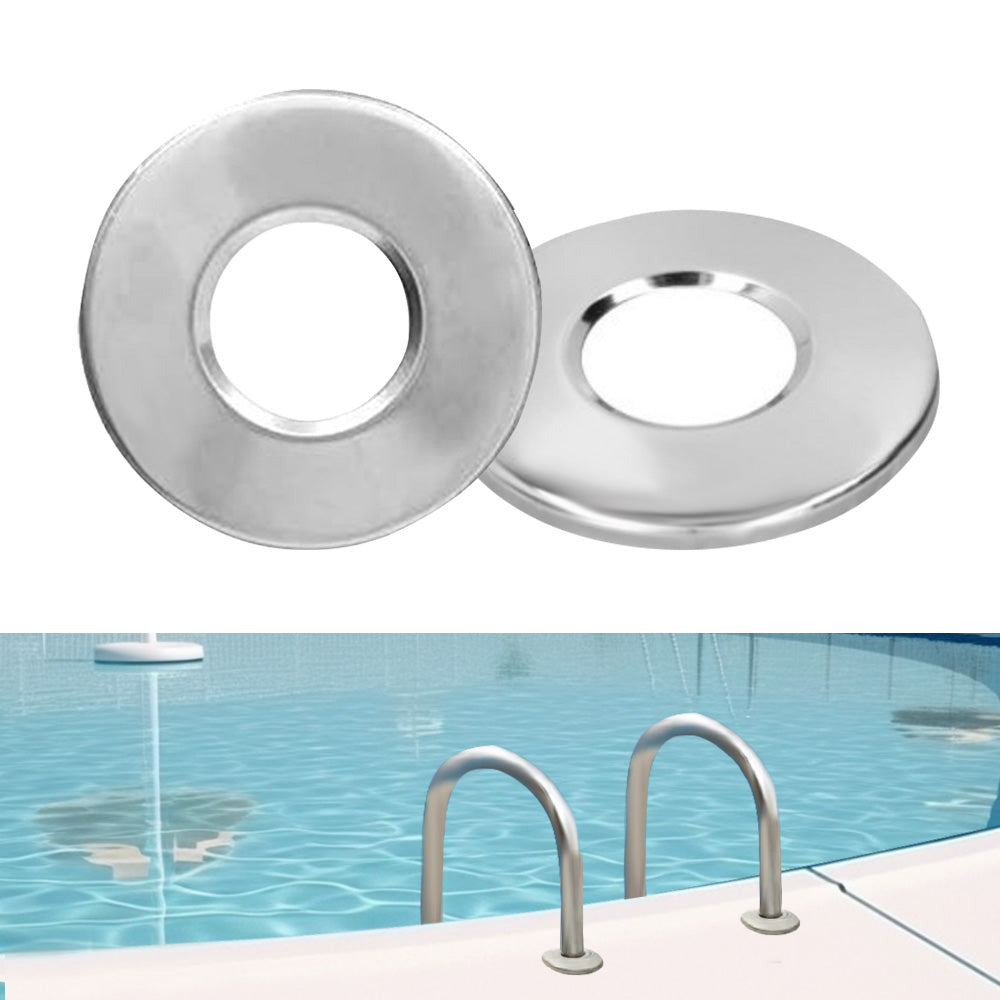 Ladder Accessories 2Pcs Stainless Steel Bumpers Escutcheon Handrail Pool Covers-0