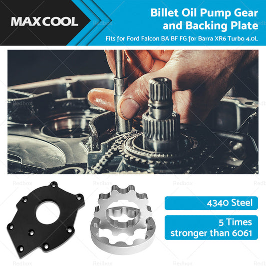 Billet Oil Pump Gears and Backing Plate Fits for Falcon BA BF FG Barra XR6 Turbo-0