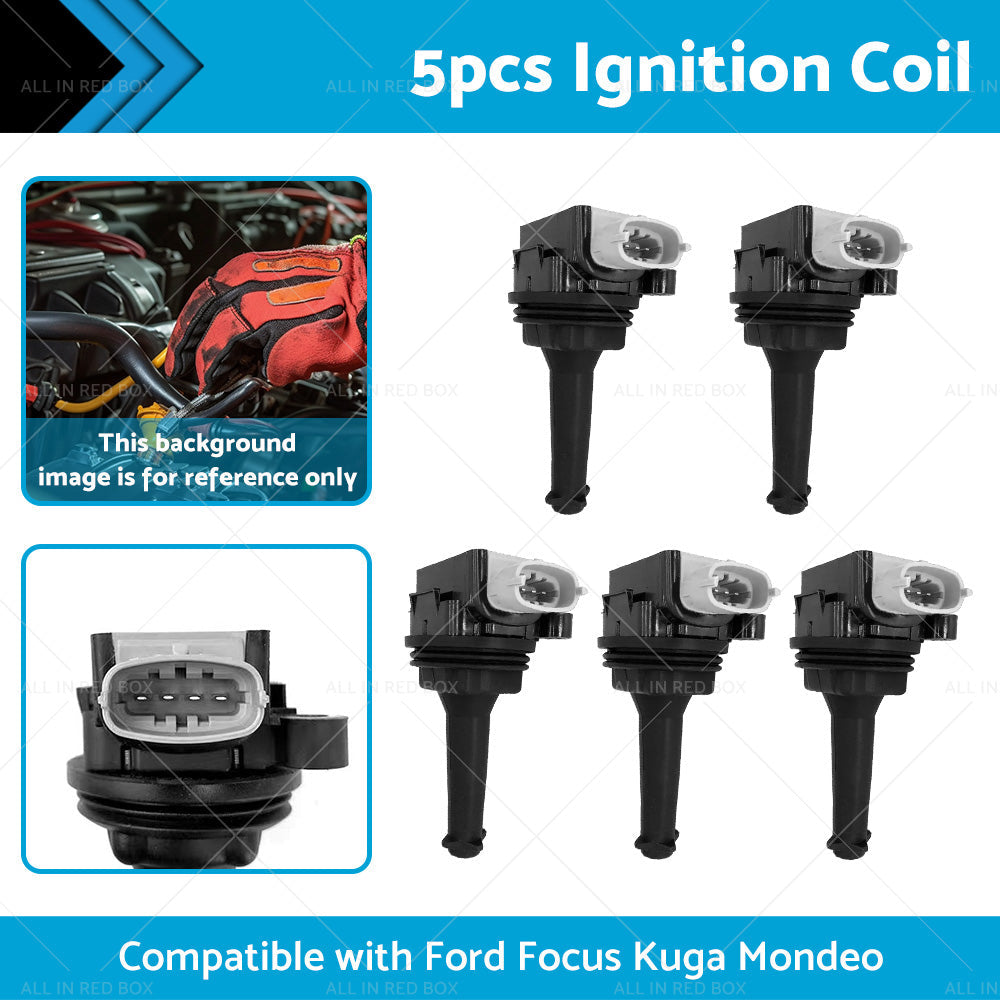 5PCS Ignition Coil Suitable For Ford Focus ST XR5 RS Mondeo XR5 Kuga 2. 5L Turbo-2