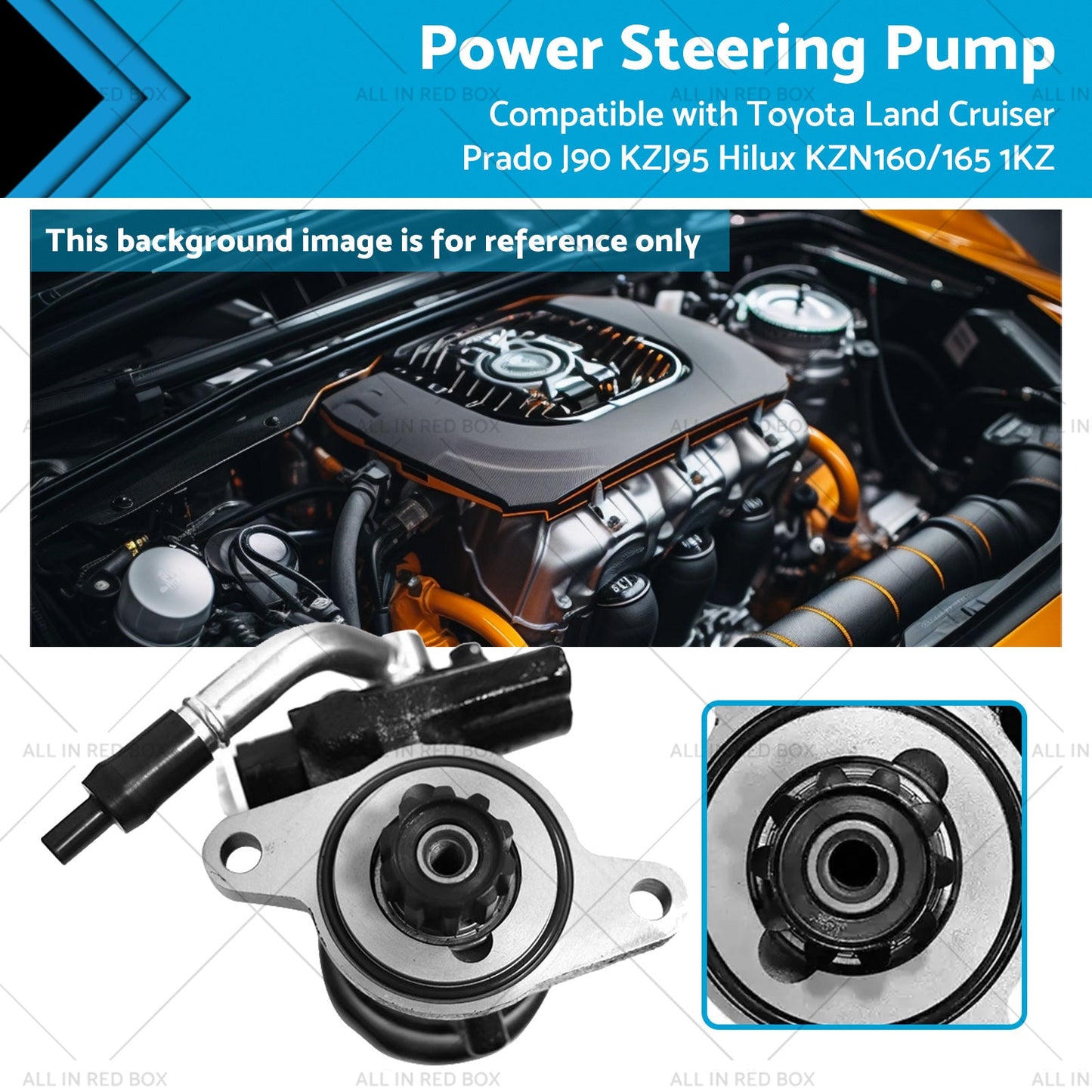 Power Steering Pump Suitable For Toyota Land Cruiser Prado J90 Hilux KZN160 165-0