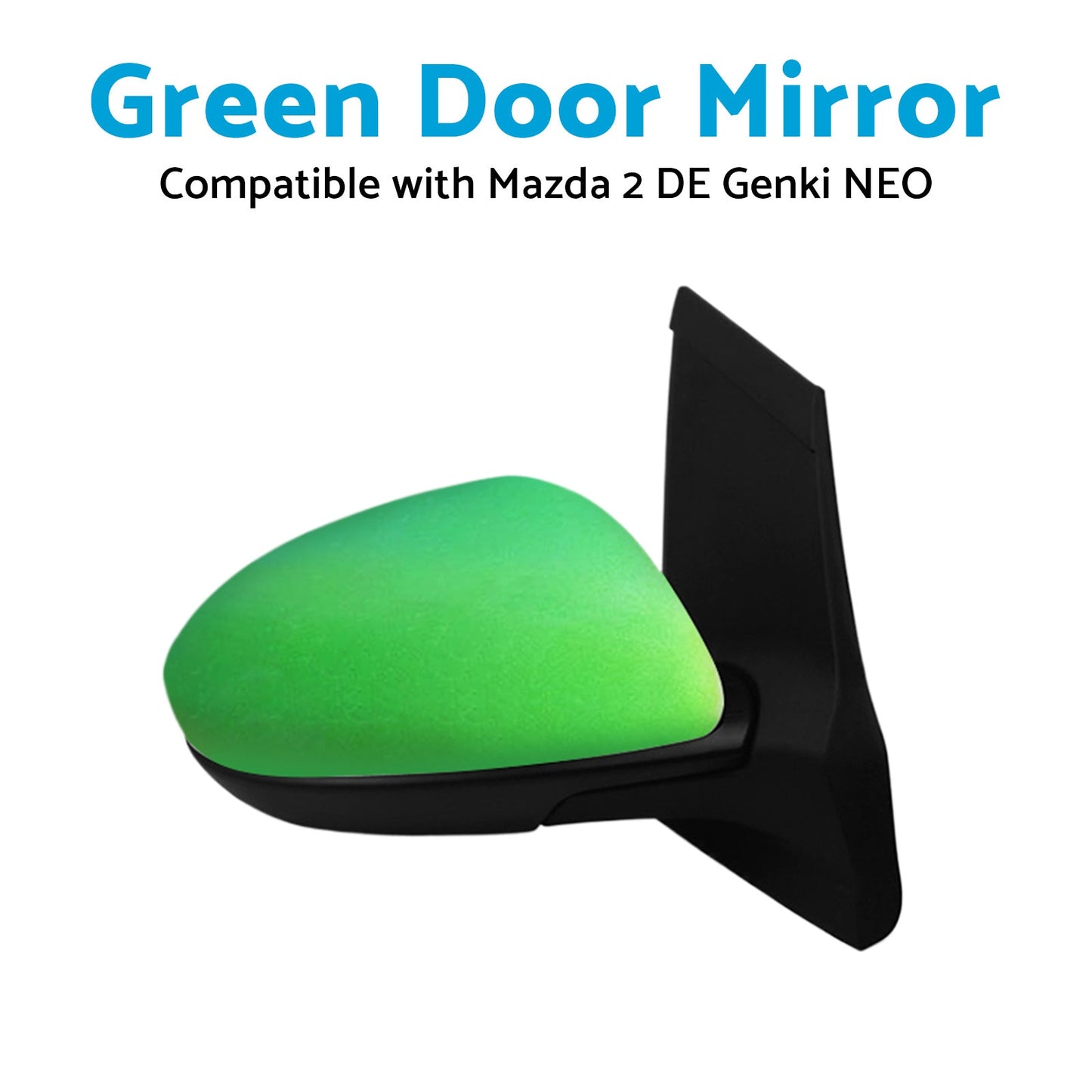 Left Side Green Rearview Mirror Suitable for 2007-2014 Mazda 2 DE Genki NEO MAXX-1