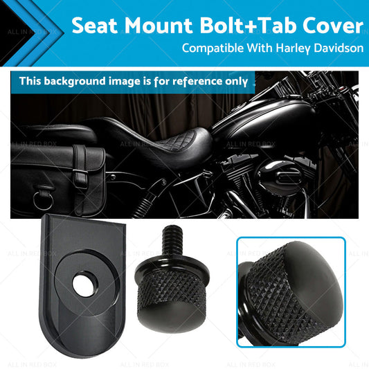 Seat Bolt Tab Screw Mount Knob Cover Suitable For Harley Sportster Dyna Softail-0