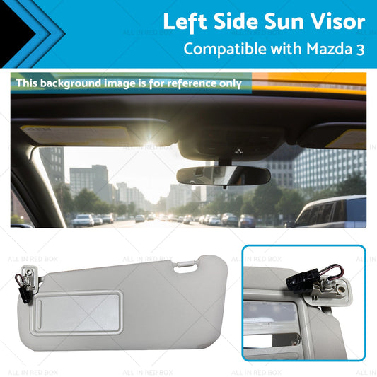 BBM2-69-320C-75 Left Side Sun Visor Suitable for 10-13 Mazda 3 Hatchback-0
