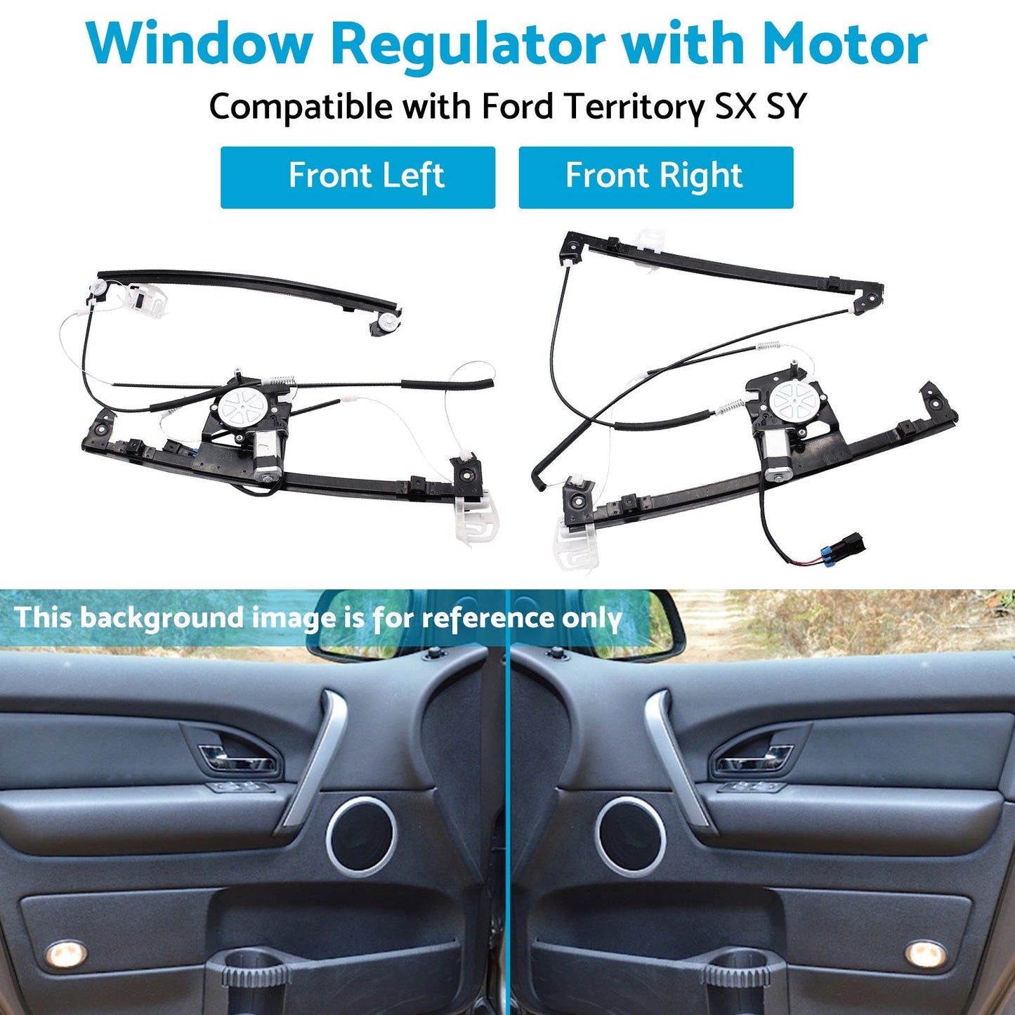 Front Left & Right Window Regulator with Motor Suitable For Ford Territory SX SY SZ 2004-2017-3