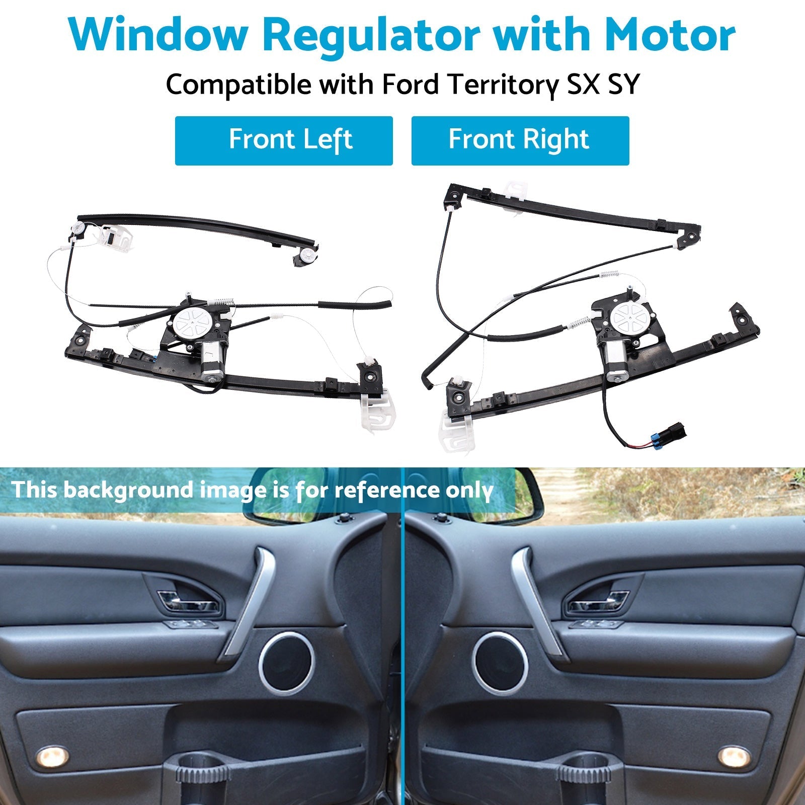 Front Left & Right Window Regulator with Motor Suitable For Ford Territory SX SY SZ 2004-2017-3