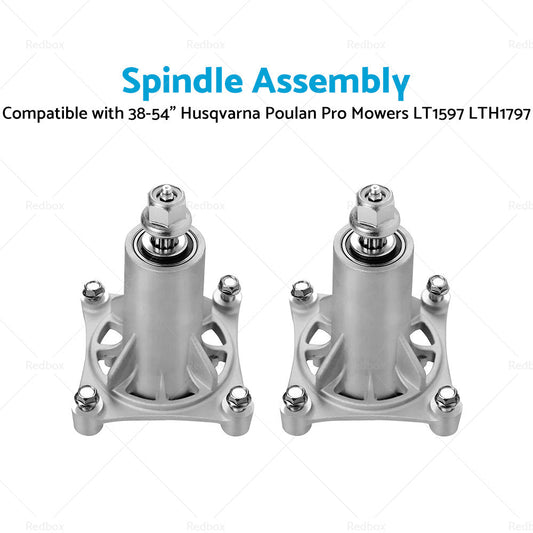 2xSpindle Assembly Suitable For 38-54inchHusqvarna Poulan Pro Mowers LT1597 LTH1797-1