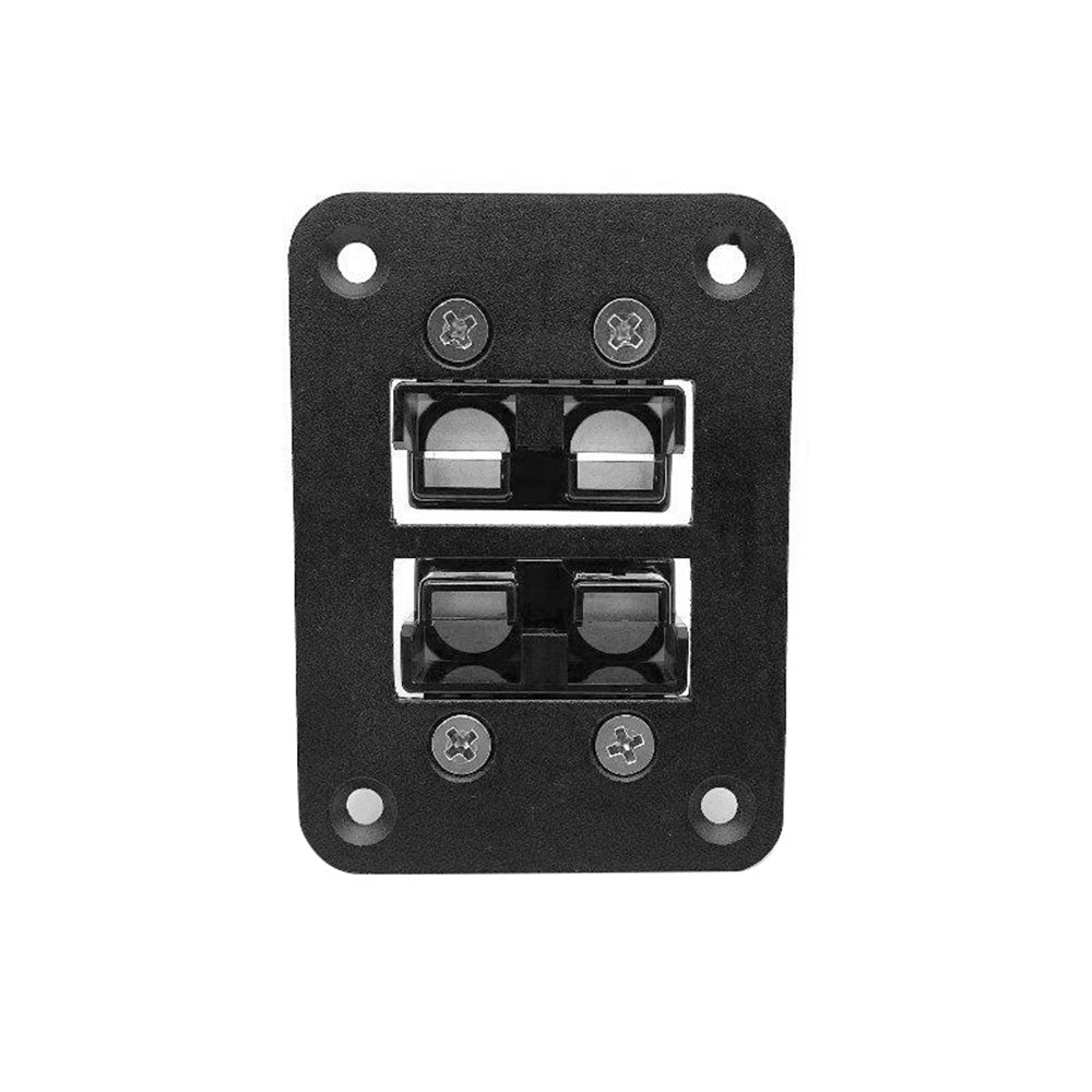 Dual Twin Aluminum Flush Mount Plate Panel Suitable For Anderson Style Plug 50A-2