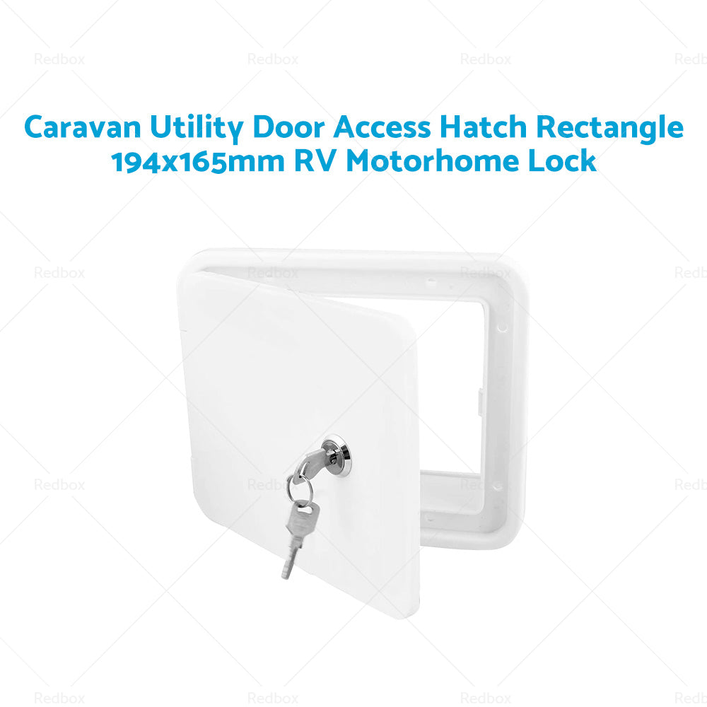 Caravan Utility Door Access Hatch Rectangle 194x165mm RV Motorhome Lock-1