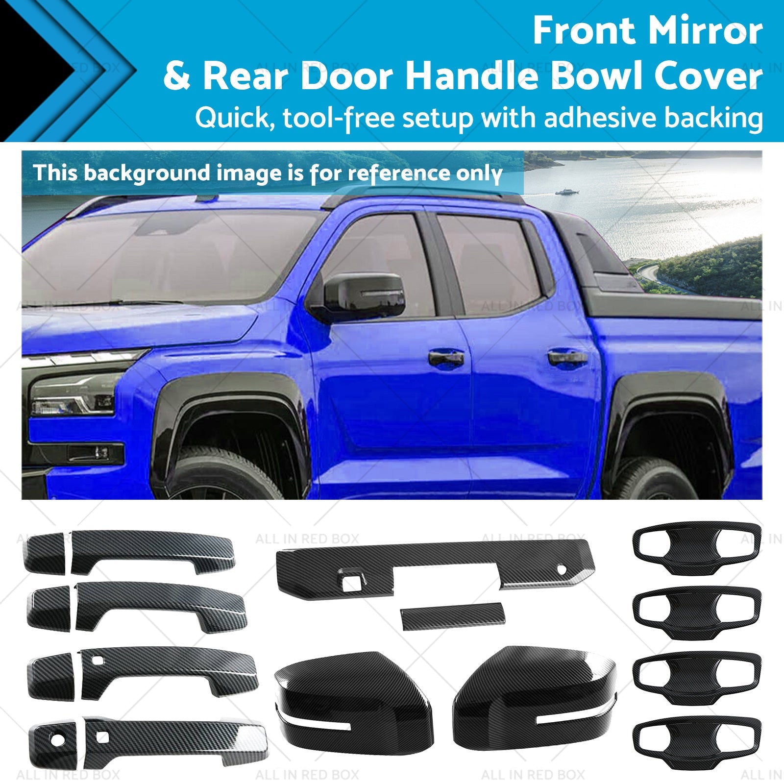 Front Mirror & Rear Door Handle Bowl Cover Suitable For Mitsubishi Triton 23-25-0