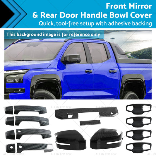 Front Mirror & Rear Door Handle Bowl Cover Suitable For Mitsubishi Triton 23-25-0