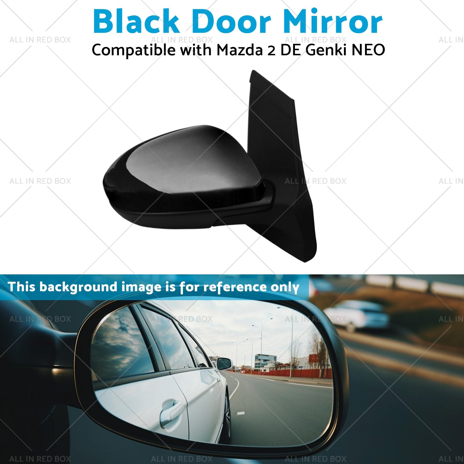 Driver Side Black Door Mirror Suitable for Mazda 2 DE Genki NEO MAXX 07-2014-4