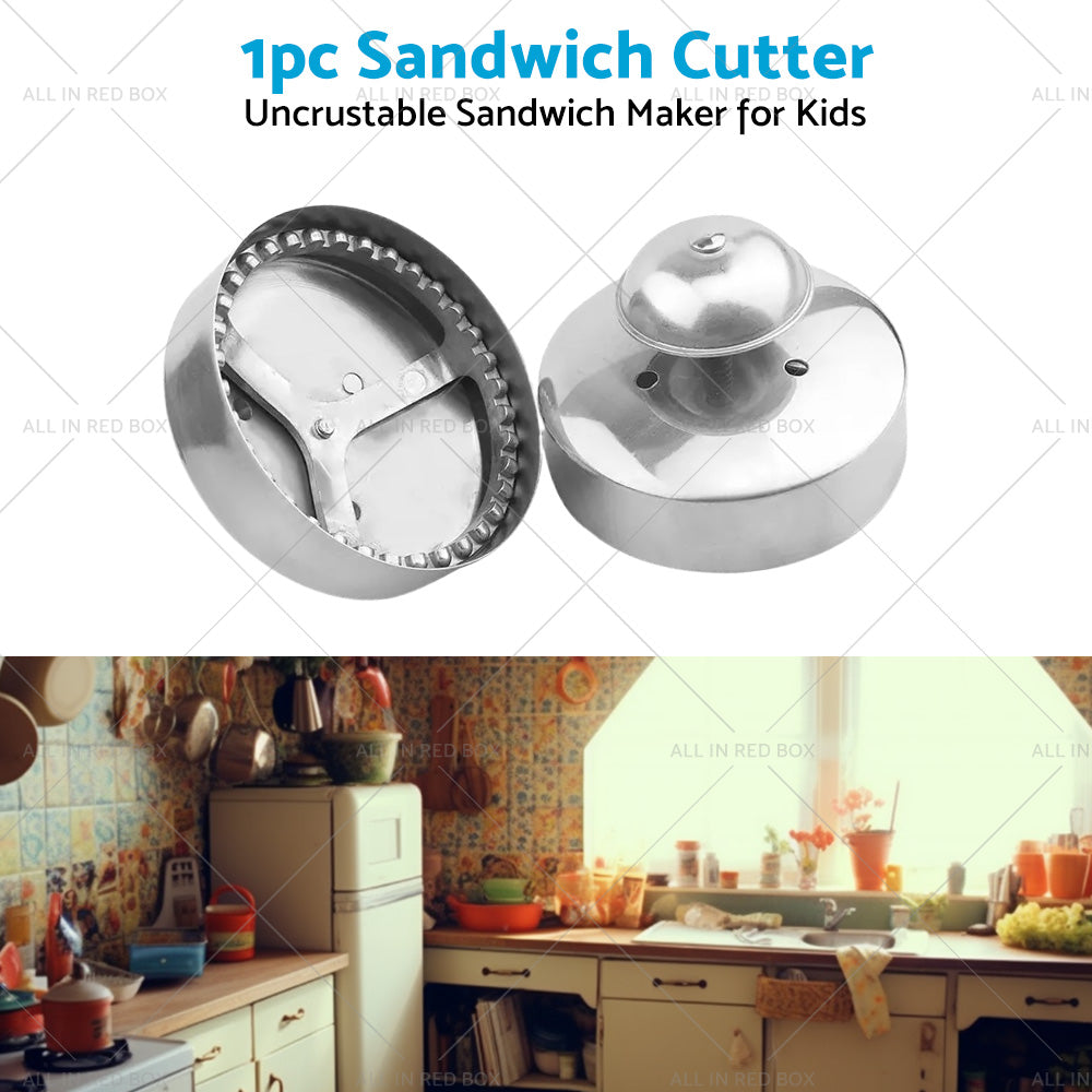 Uncrustable Sandwich Cutter Sealer Maker 304 Stainless Steel 3. 5 inch for Kids-2