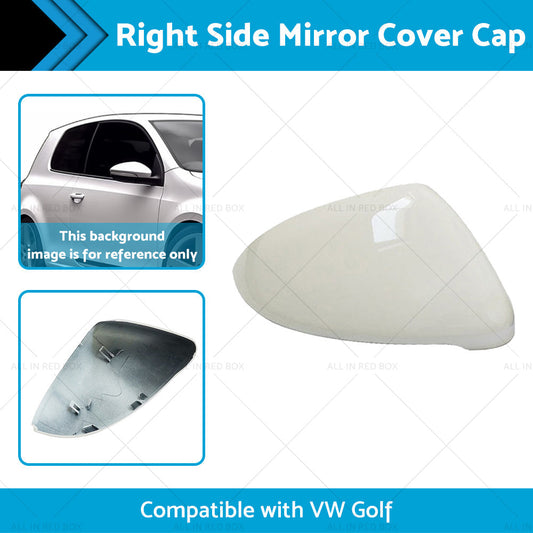 Mirror Cover Cap Housing Suitable for VW Golf MK7 MK7.5 13-on Pure White RH-1