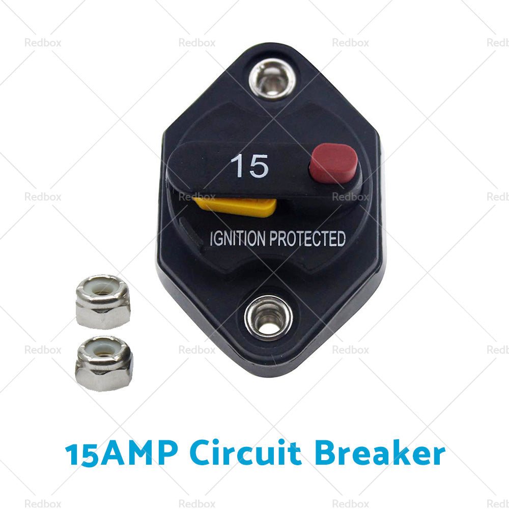 15/20/25/30/40/50A AMP Circuit Breaker Waterproof 12V 32V DC Manual Reset-5