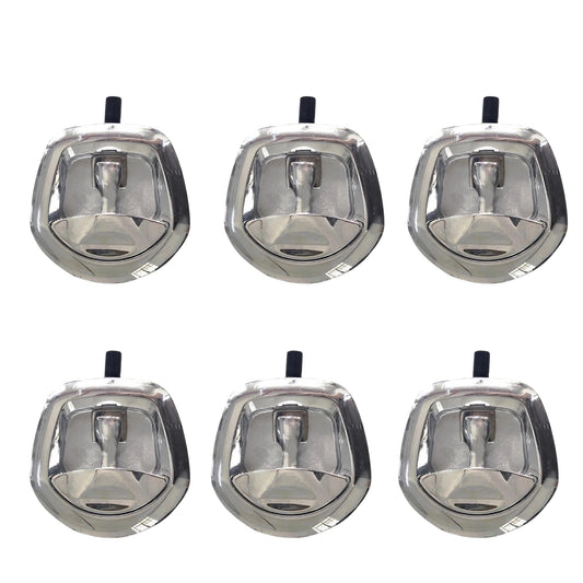 6 Set Chrome Power Operated Recessed Folding Whale Tail T-Lock Handle Toolbox-0