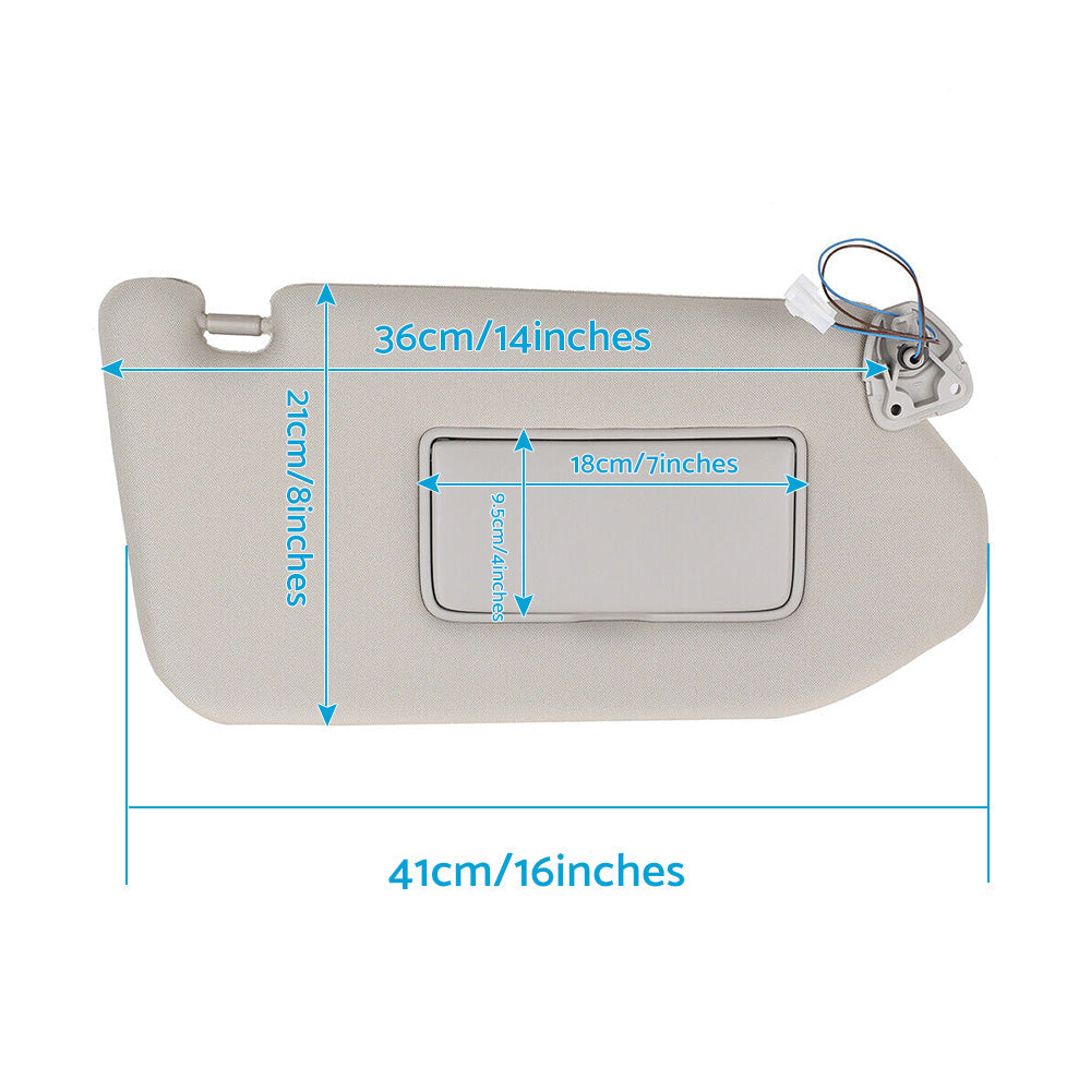 Right Interior Sun Visor Shade Grey Suitable For Nissan Pathfinder R52 Wagon 2013-2018-1