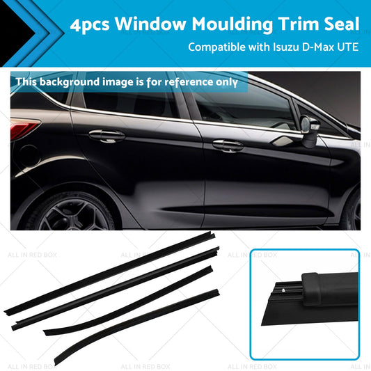 Window Glass Seals 4 Door Weather Strip Suitable for  Isuzu D-Max 2012 - 2019-0