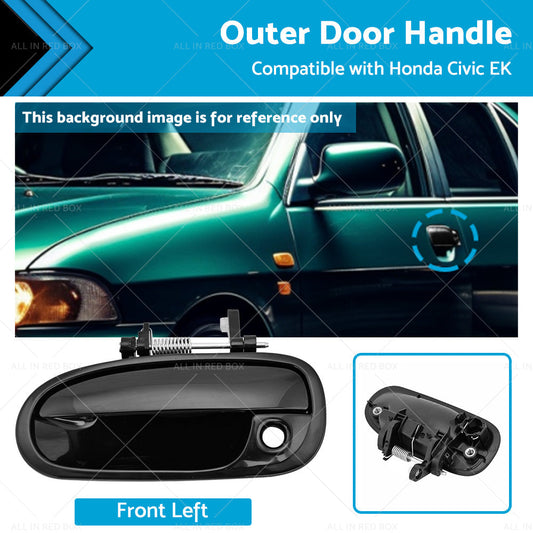 Smooth Black Front Left Outer Door Handle Suitable For Honda Civic EK 1995-2000-0