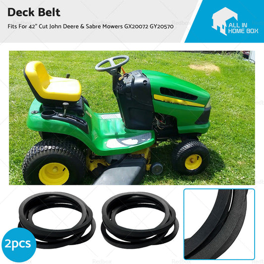 2x Deck Belt For 42 inch  Cut John Deere  and  Sabre  Ride on Mowers GX20072 GY20570-0