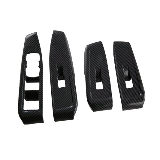 4x Carbon Car Window Control Panel Switch Cover Suitable For Ford Ranger-0